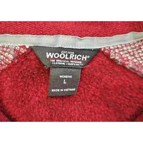 Woolrich Women's Pullover Zip Sweater Size Lg Snowflake Red Nordic‎ - Picture 6 of 9
